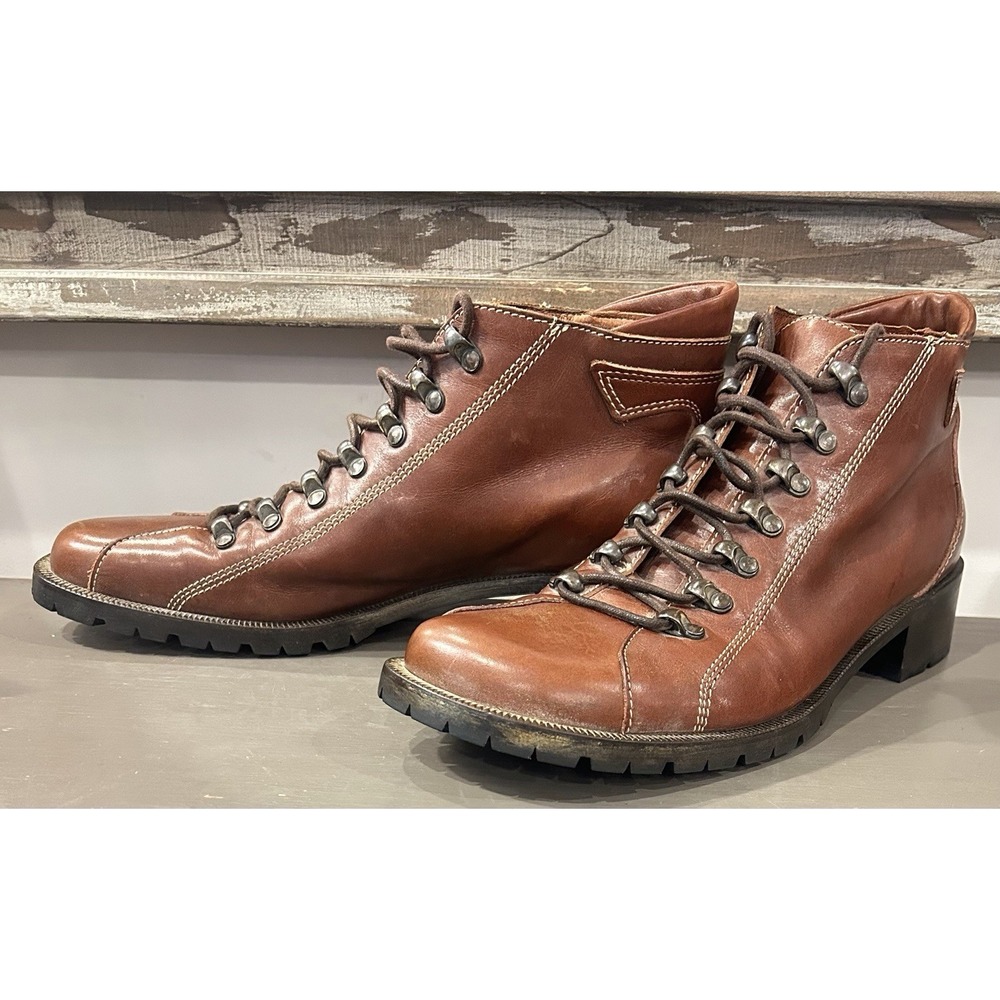 Donald J Pliner Sport 103 Alon Italian Hiking Boots Lace Vibram Soles Size 9.5 M - Picture 4 of 11